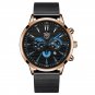 Mesh Rose Blue_Mens es Luxury Gold Stainless Steel Mesh Belt Quartz Wrist  Luminous Clock Men Busine