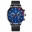 Mesh Black Blue_2022 Men es Luxury Famous Brand Men Stainless Steel Mesh Belt Calendar  Men Business