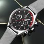 Mesh Black Silver_2022 Men es Luxury Famous Brand Men Stainless Steel Mesh Belt Calendar  Men Busine