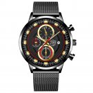 Mesh Black Gold_2022 Men's es Luxury Man Sports Stainless Steel Mesh belt Quartz Wrist  for Men Busi
