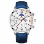 Leather Silver White_Luxury men's sports es men business stainless steel quartz es man casual leathe