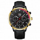 Leather  Gold Black_2022 Luxury Mens Black es Men Business Stainless Steel Quartz Calendar Wrist  Ma