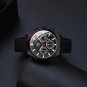 Leather Black Silver_2022 Luxury Mens Black es Men Business Stainless Steel Quartz Calendar Wrist M