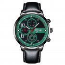 Leather Black Black_Mens es Stainless Steel Quartz Wrist Luxury Men Business Casual Leather  Luminou
