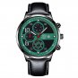 Leather Black Black_Mens es Stainless Steel Quartz Wrist Luxury Men Business Casual Leather  Luminou
