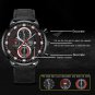 Leather Black Blue_Luxury Mens Sports es Men Business Stainless Steel Quartz Wrist Luminous Clock  M