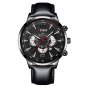 Leather Black Black_Mens Sports es Men Simple Stainless Steel Quartz Wrist  Calendar Luminous Clock 