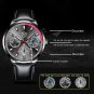 Ivory_Mens es Men Business Stainless Steel Quartz Wrist Luminous Clock Men Casual Leather