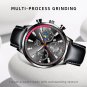 Ivory_Mens es Men Business Stainless Steel Quartz Wrist Luminous Clock Men Casual Leather