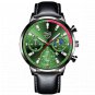 Leather Black Green_Mens es Men Business Stainless Steel Quartz Wrist  Luminous Clock Men Casual Lea