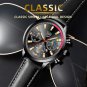 Leather Black Silver_Mens es Men Business Stainless Steel Quartz Wrist  Luminous Clock Men Casual Le