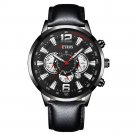 Leather Black Silver_2022 Mens Sports es Men Stainless Steel Quartz Wrist  Calendar Luminous Clock M