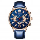 Leather Rose Blue_2022 Mens Sports es Men Stainless Steel Quartz Wrist  Calendar Luminous Clock Man 