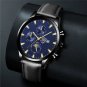 Leather Silver White_Mens s Luxury Business Stainless Steel Quartz Wrist Male Leather Calendar Lum