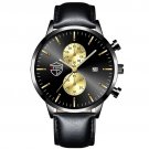 Leather Black Gold_Men Mens Sports es Luxury Male Stainless Steel Analog Luminous Quartz Wrist  Men 