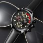 Leather Black Blue_2022 Men's es Luxury Blue Leather Quartz  for Men Brand Business Calendar Sports 