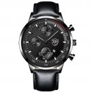 Leather Black Black_2022 Luxury Mens Leather es Men Bracelet Quartz Wrist  Male Business Calendar Lu