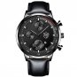 Leather Black Black_2022 Luxury Mens Leather es Men Bracelet Quartz Wrist  Male Business Calendar Lu