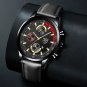 Leather Black Black_2022 Luxury Mens Leather es Men Bracelet Quartz Wrist Male Business Calendar Lu