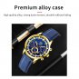Leather Black Black_Mens es Luxury Men Sports Gold Stainless Steel Quartz Wrist  Man Business Casual