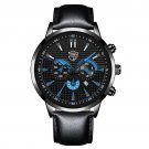 Leather Black Blue_2022 Luxury Mens Business Leather Quartz Wrist  Men Sports Simple es Calendar Dat