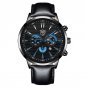 Leather Black Blue_2022 Luxury Mens Business Leather Quartz Wrist  Men Sports Simple es Calendar Dat