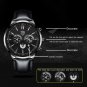 Leather Silver Blue_2022 Luxury Mens Business Leather Quartz Wrist  Men Sports Simple es Calendar Da