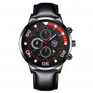 Leather Black Black_Brand Mens es Men Sport Stainless Steel Quartz Wrist Man Clock Business Casual L