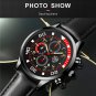 Leather Black Blue_Brand Mens es Men Sport Stainless Steel Quartz Wrist Man Clock Business Casual Le