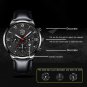 Leather Black Silver_Simple es for Men Business Stainless Steel Mesh Belt Quartz Wrist Calendar Cloc