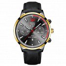 Leather Black Black_Mens Sports es Luxury Men Business Stainless Steel Quartz Wrist  Man Casual Lumi