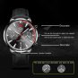 Leather Black Blue_Mens Sports es Luxury Men Business Stainless Steel Quartz Wrist  Man Casual Lumin