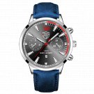 Leather Silver Black_Mens Sports es Luxury Men Business Stainless Steel Quartz Wrist  Man Casual Lum