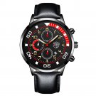 Leather Black Gold_2022 Mens Stainless Steel es Luxury Men Sports Quartz Wrist  Male Business Casual