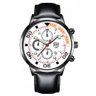 Leather Black White_2022 Mens Stainless Steel es Luxury Men Sports Quartz Wrist  Male Business Casua
