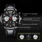 Leather Silver Black_2022Mens es Men Business Stainless Steel Quartz Wrist  Calendar Luminous Man Ca