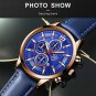 Leather Black Blue_2022 Sports Mens es for Men Business Casual Stainless Steel Quartz Wrist Calendar