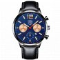 Leather Black Blue_Brand Mens es Men Sport Stainless Steel Quartz Wrist Man Clock Business Casual Le