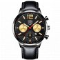 Leather Black Gold_Brand Mens es Men Sport Stainless Steel Quartz Wrist Man Clock Business Casual Le