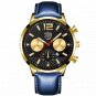 Leather Gold Gold_Brand Mens es Men Sport Stainless Steel Quartz Wrist Man Clock Business Casual Lea