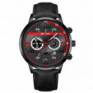 Leather Black Black_2022 Mens Stainless Steel es Luxury Men Business Casual Quartz Wrist  Calendar L