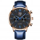 Leather Rose Black_Mens Luxury Sports es Men Business Stainless Steel Quartz Wrist Luminous Clock  M