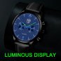 Leather Rose Black_Mens Luxury Sports es Men Business Stainless Steel Quartz Wrist Luminous Clock  M