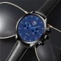 Leather Silver White_Mens Luxury Sports es Men Business Stainless Steel Quartz Wrist Luminous Clock