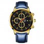 Leather Gold Gold_Mens Brand es Men Sport Stainless Steel Quartz Wrist Man Clock Business Casual Lea