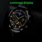 Leather Black Gold_Luxury Mens Sports es Men Business Stainless Steel Quartz Wrist Luminous Clock M