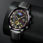 Leather Black Gold_Luxury Mens Sports es Men Business Stainless Steel Quartz Wrist Luminous Clock M
