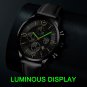 Leather Black Blue_Business Mens Calendar es Men Luxury Strap Leather Men's Analog Quartz Wrist
