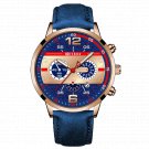 Leather Rose Blue_2022 Luxury Mens Black es Men Business Stainless Steel Quartz Calendar Wrist  Man 