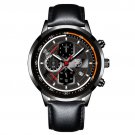 Leather Black Black_2022 Mens Sport es Luxury Men Business Stainless Steel Quartz Luminous Clock Cal